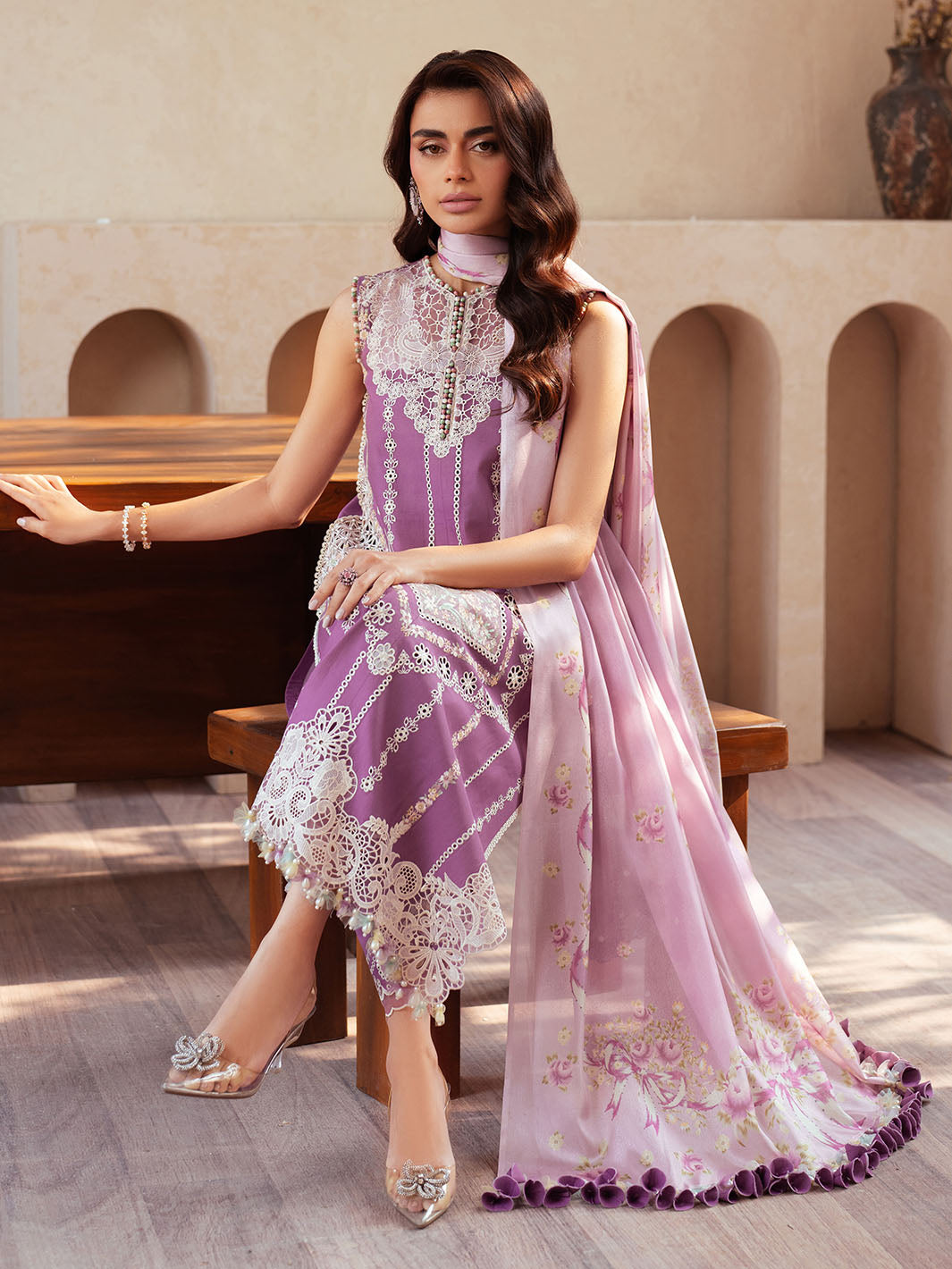 Bin Ilyas | Mehroze Luxury Lawn 25 | 96 - A