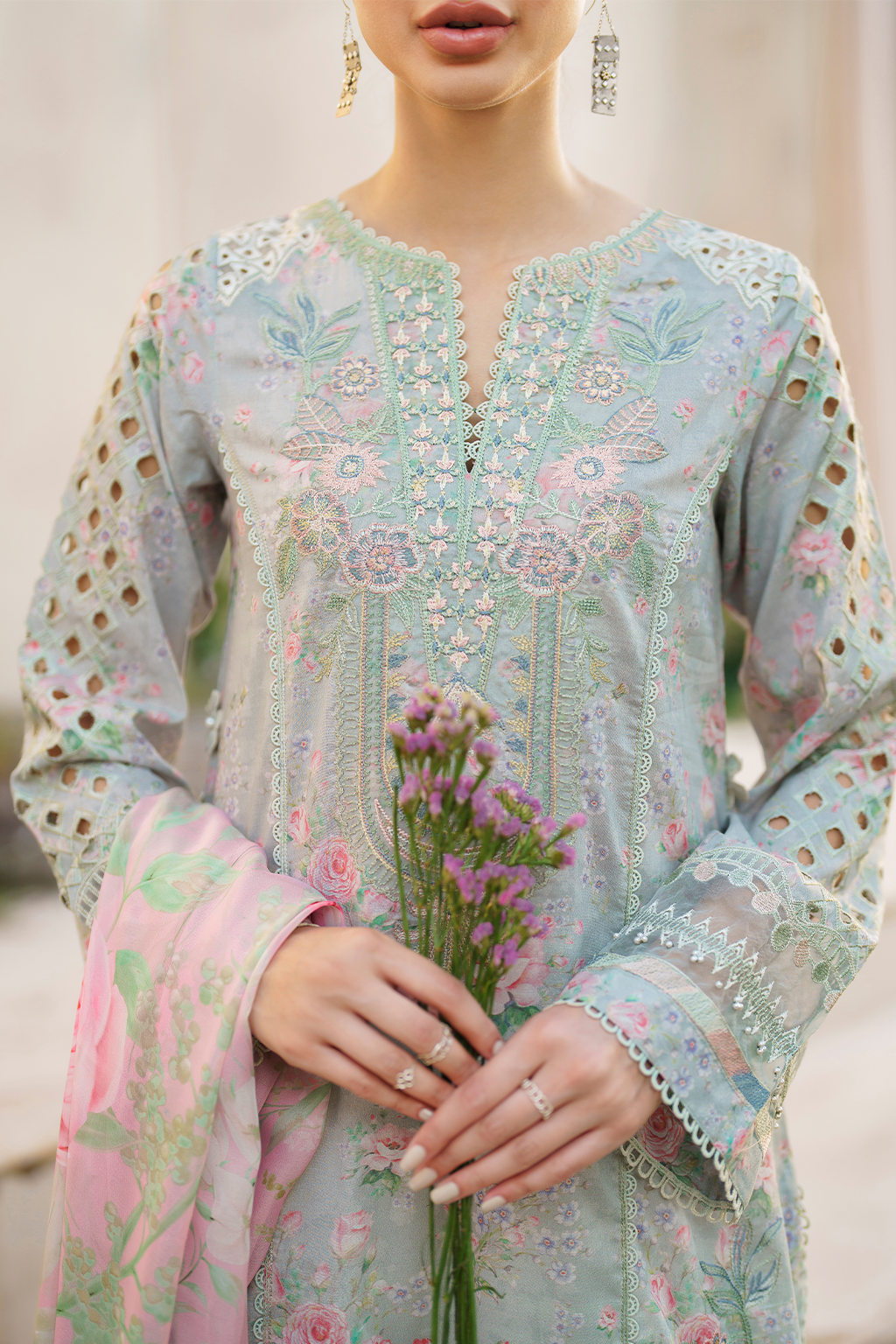 Iznik | Festive lawn 24 | SFL-07 - House Of Anaya