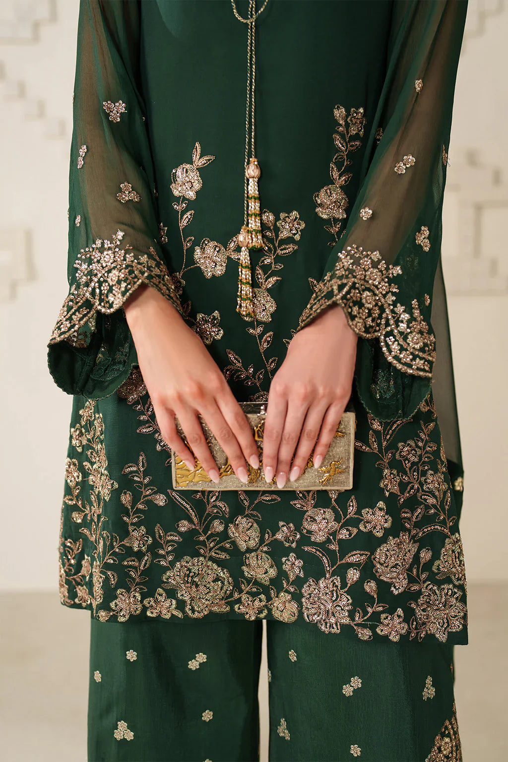 Iznik | Festive Formals | UE-619 Embroidered Chiffon