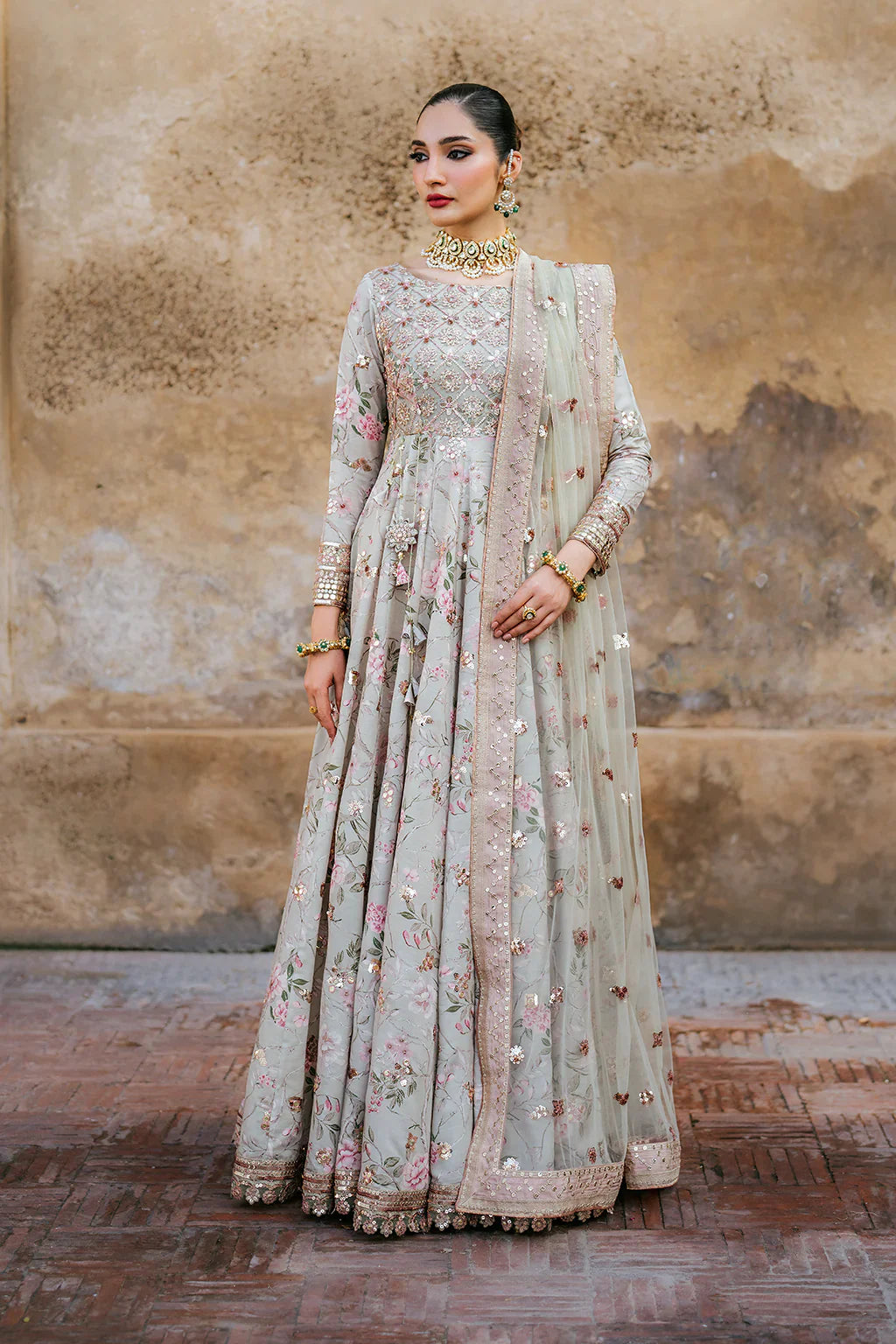 Iznik | Exclusive Formals | UE-313 Embroidered Raw Silk