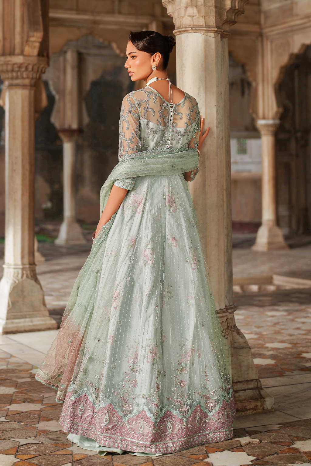 Iznik | Exclusive Formals | UE-553 Embroidered Net