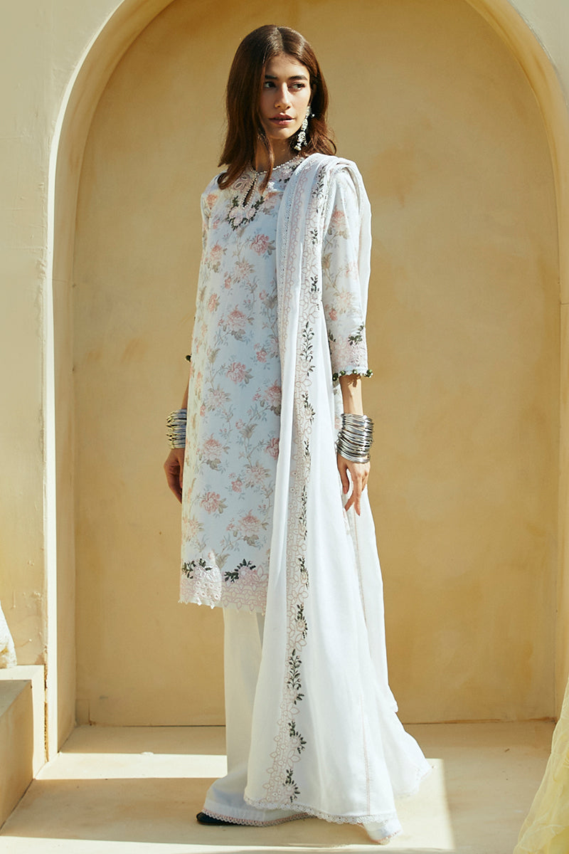 Cross Stitch | Premium Lawn 24 | FLORAL MARINE - House Of Anaya