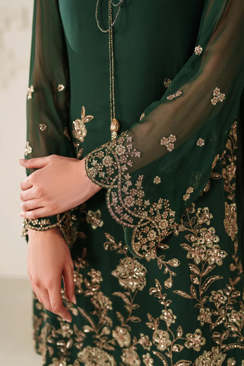 Iznik | Festive Formals | UE-619 Embroidered Chiffon