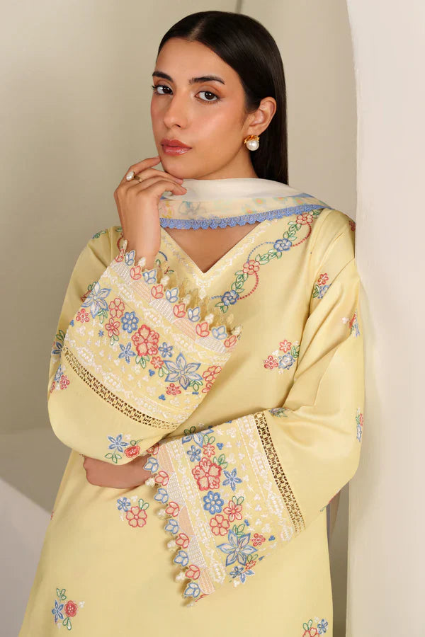 Farasha | Summer Weaves Embroidered lawn'26 | Mellow Canvas