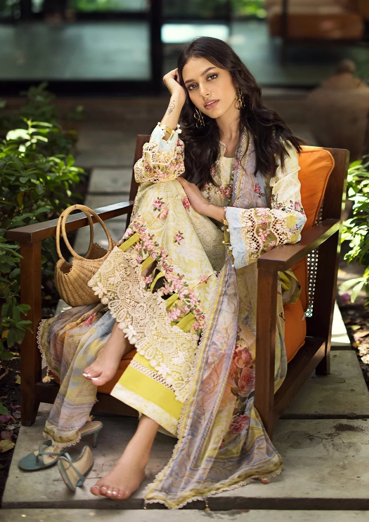 ELAF Signature Embroidered Lawn  3Pc Suit ESL-02A PIXIE DUST