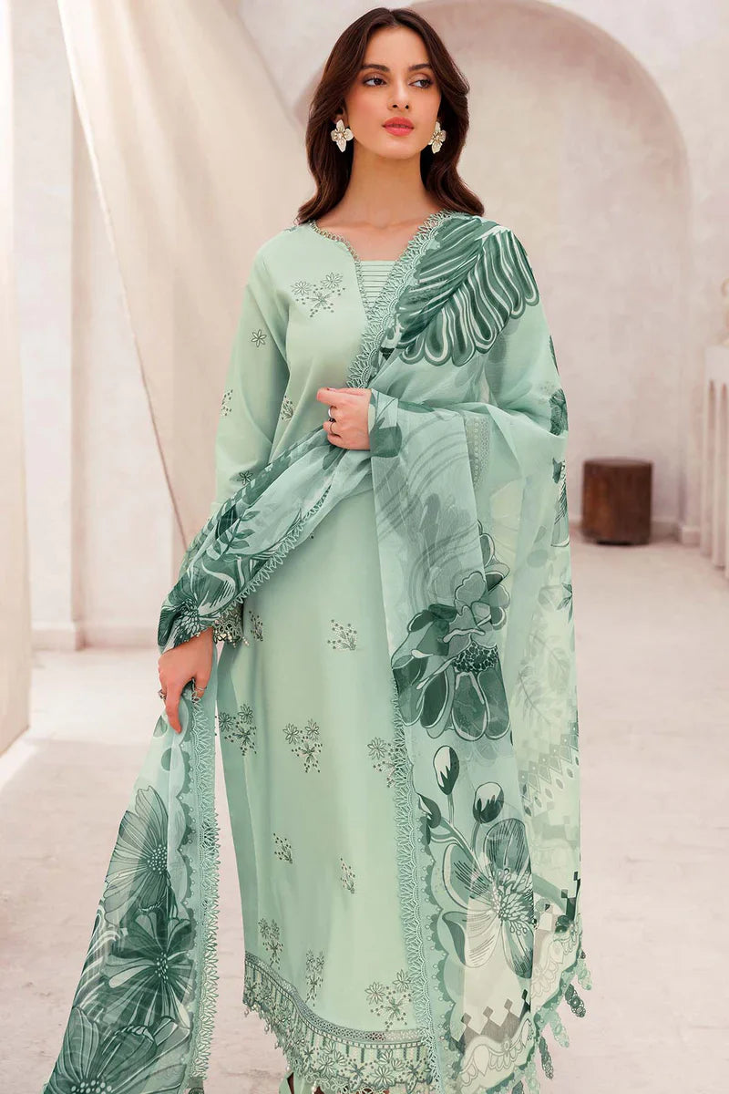 Farasha | Summer Weaves Embroidered lawn'26 | Aqua Cascade