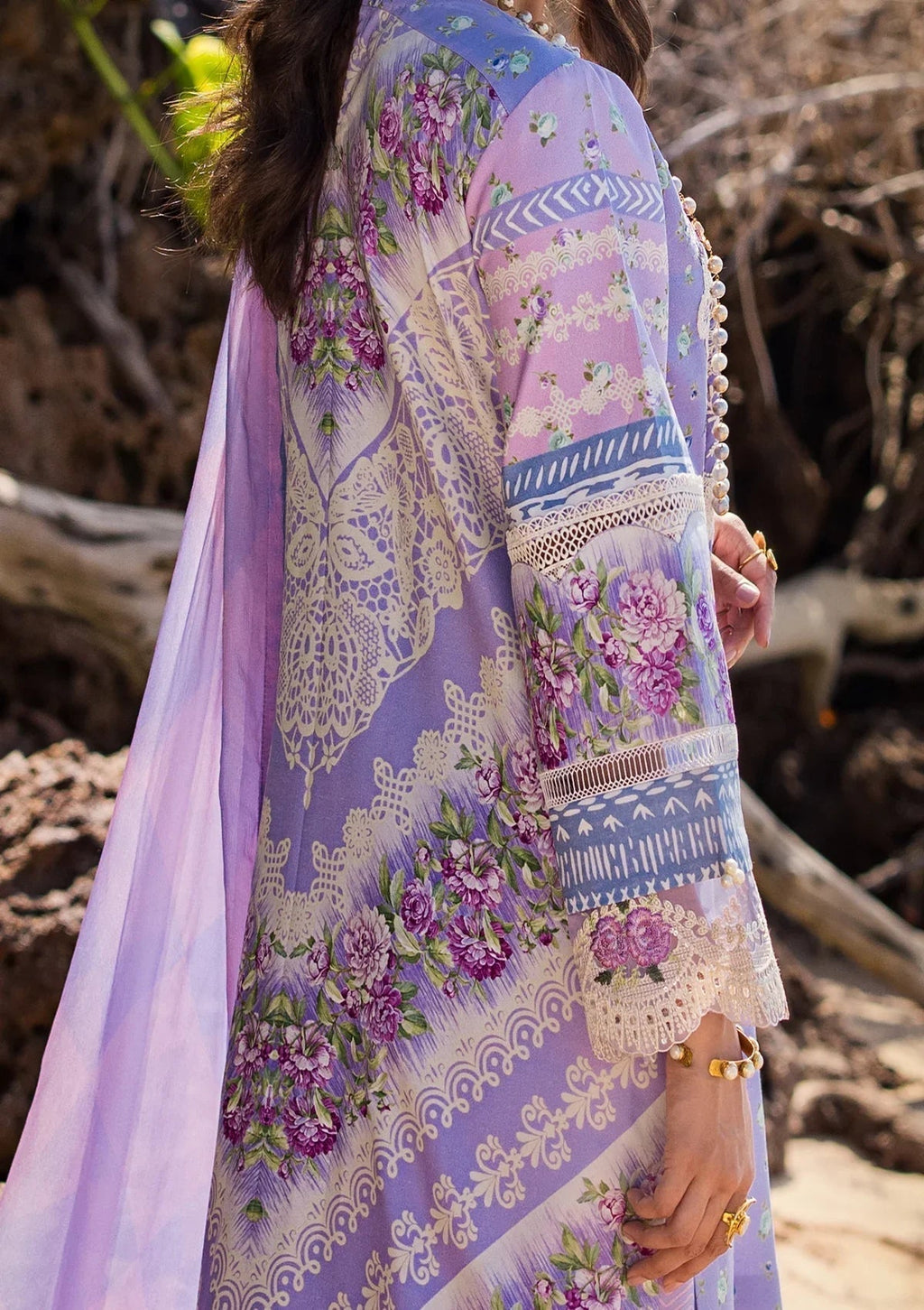 ELAF Signature Embroidered Lawn  3Pc Suit ESL-04A MADEMOISELLE