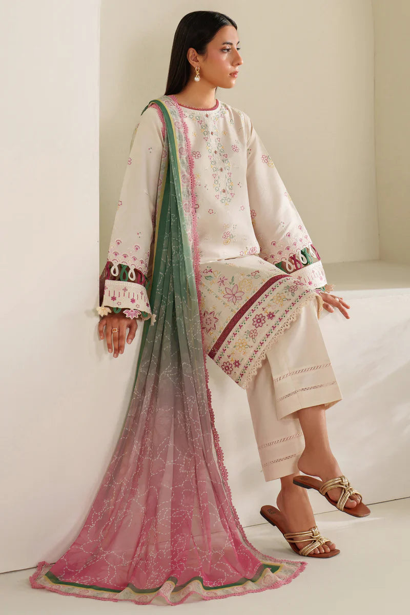 Farasha | Summer Weaves Embroidered lawn'26 | Meadow Bloom