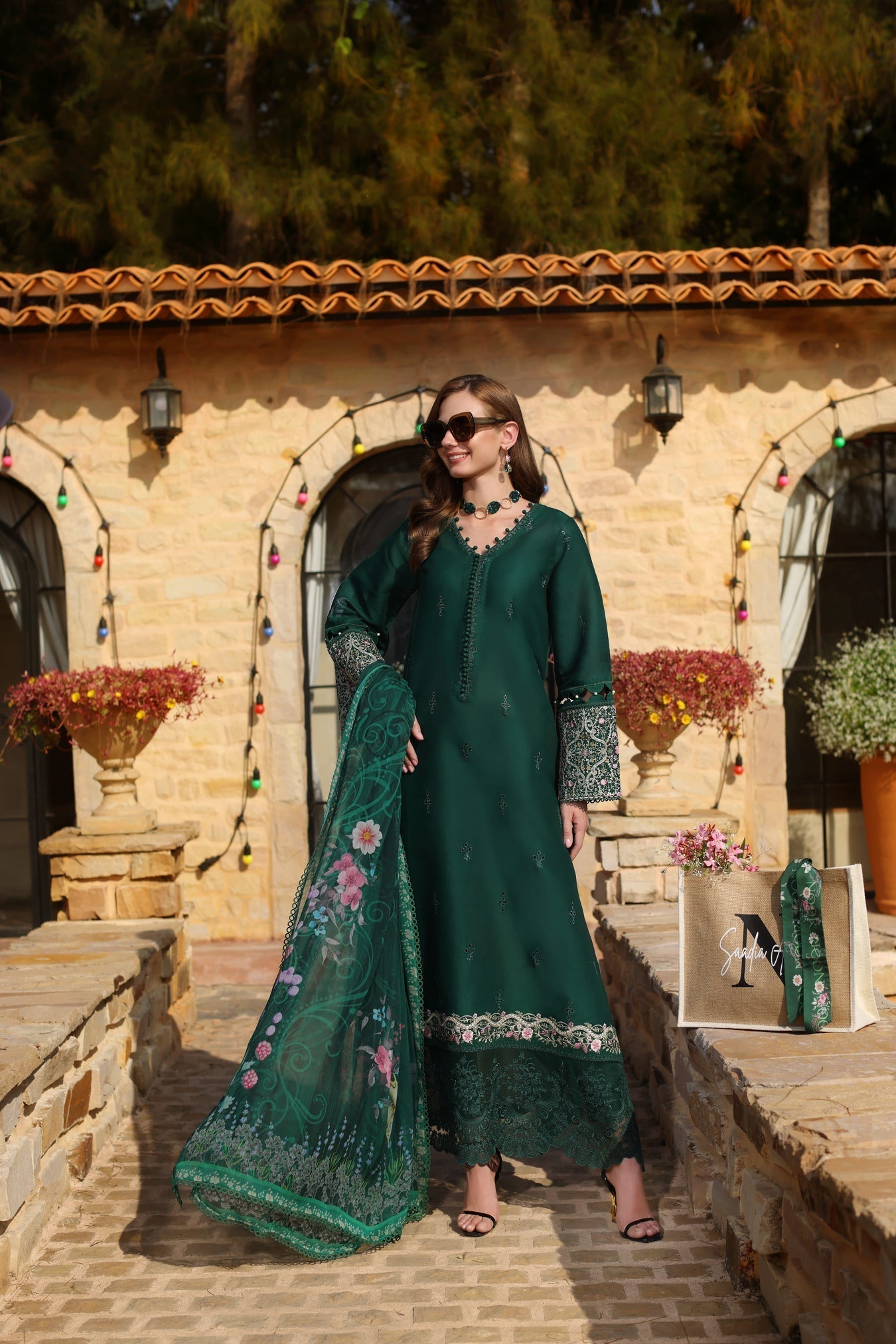 Noor by Saadia Asad | Luxe Chikankari 25 | D1-A - Riwayat-e-Khas