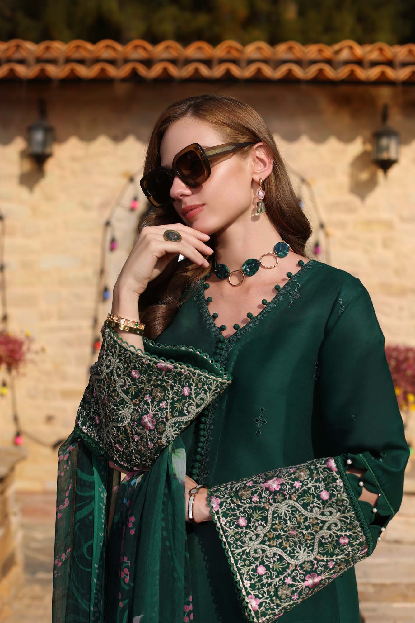 Noor by Saadia Asad | Luxe Chikankari 25 | D1-A - Riwayat-e-Khas