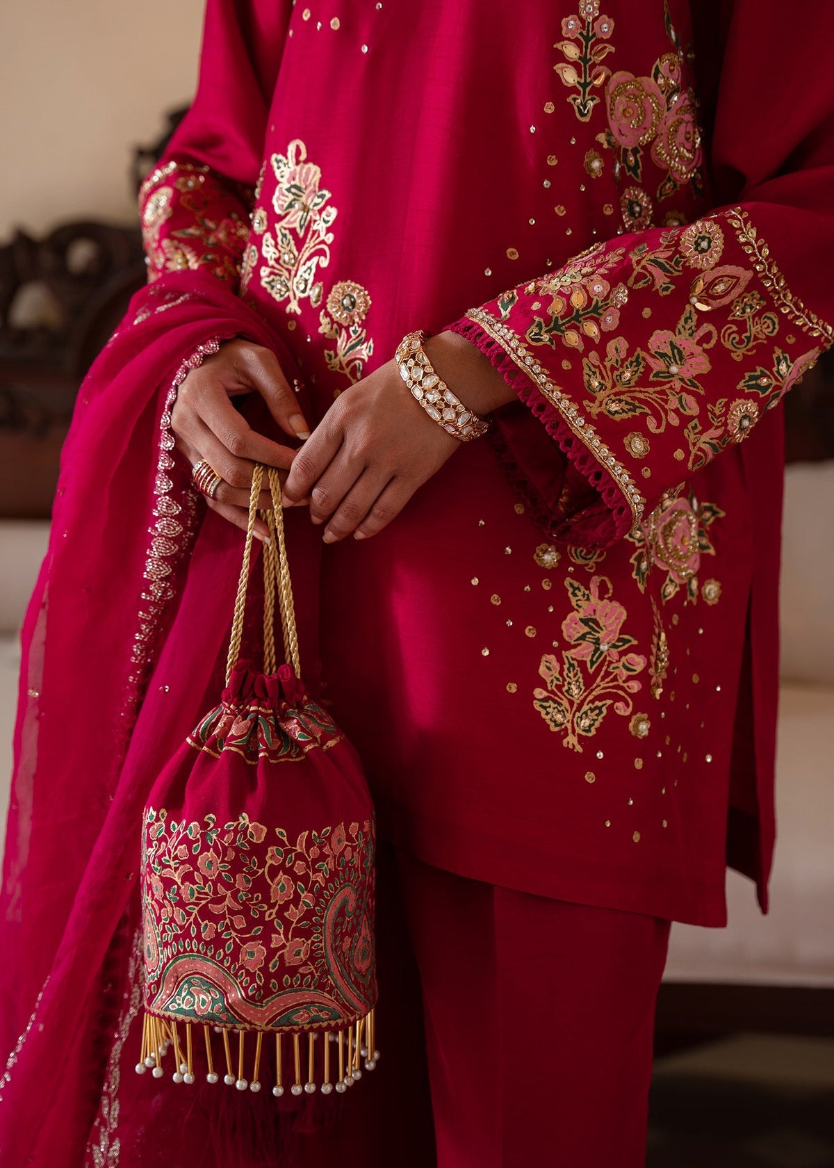 Sadaf Fawad Khan | Mehrma Wedding Formals | Wild Berry