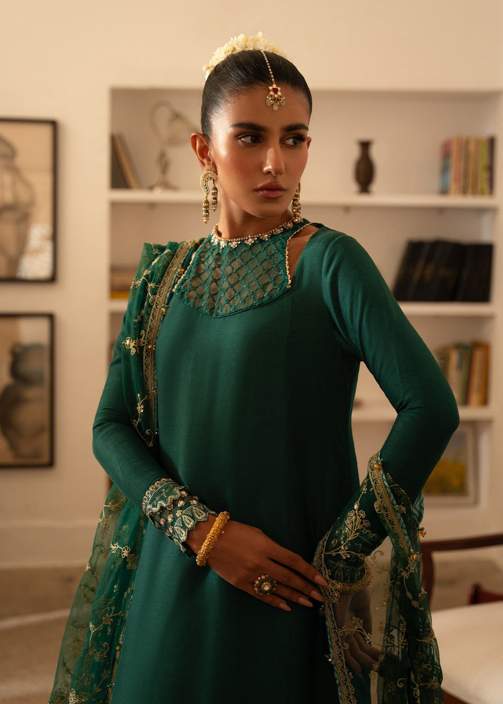 Sadaf Fawad Khan | Mehrma Wedding Formals | Deep Azure