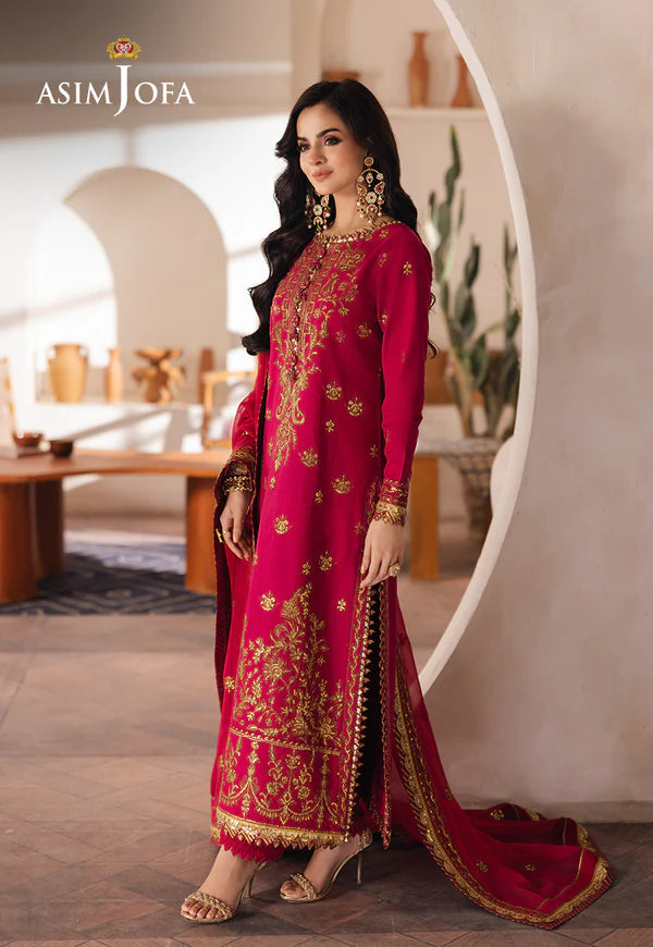 Asim Jofa | Heeriye | AJHE-07 EMBROIDERED JUMBO SILK 3 PCS