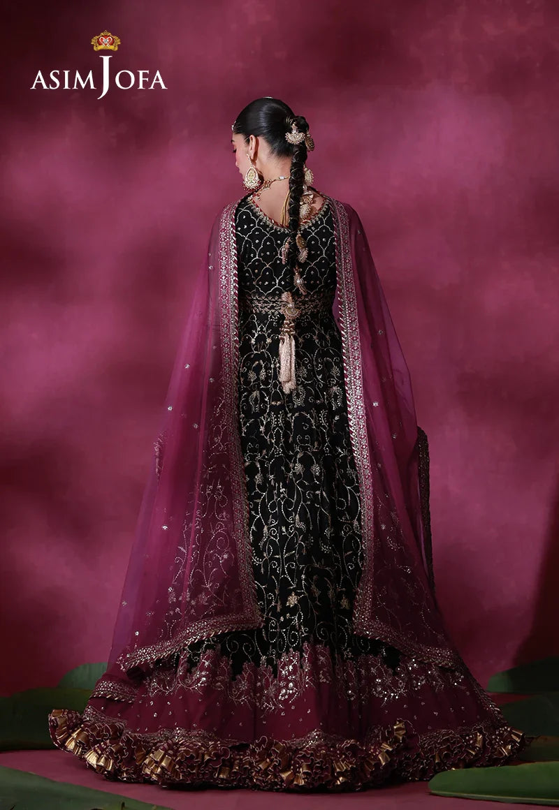 Asim Jofa | Festive Collection 26 | AJULFI-01 Embroidered Net 2 Pcs