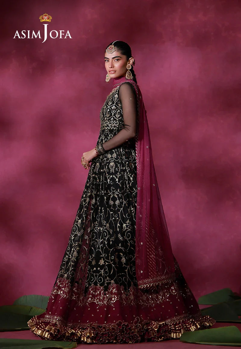 Asim Jofa | Festive Collection 26 | AJULFI-01 Embroidered Net 2 Pcs