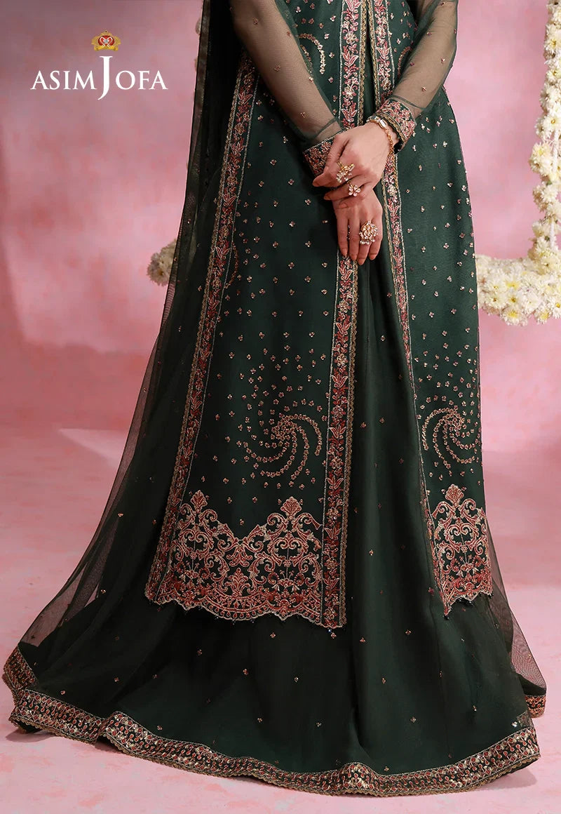 Asim Jofa | Festive Collection 26 | AJULFI-02 Embroidered Net 3 Pcs