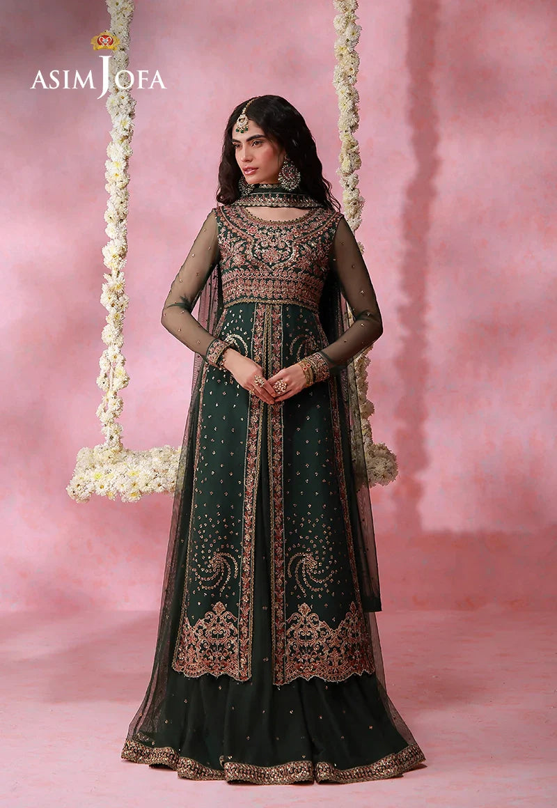 Asim Jofa | Festive Collection 26 | AJULFI-02 Embroidered Net 3 Pcs