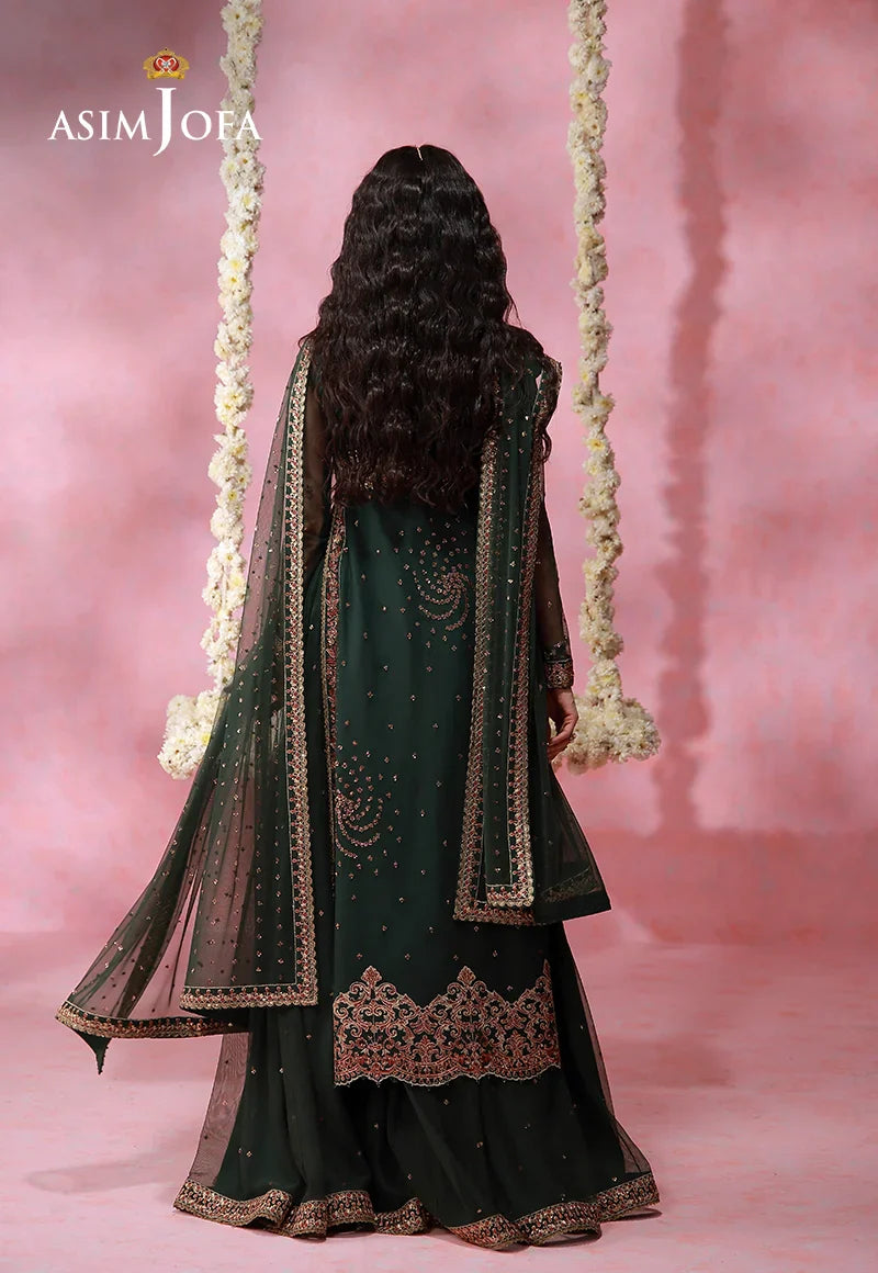 Asim Jofa | Festive Collection 26 | AJULFI-02 Embroidered Net 3 Pcs