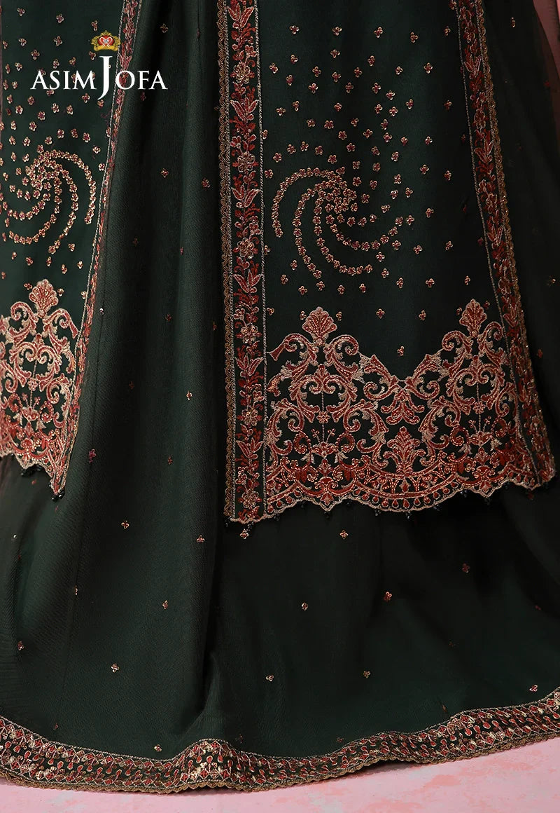 Asim Jofa | Festive Collection 26 | AJULFI-02 Embroidered Net 3 Pcs