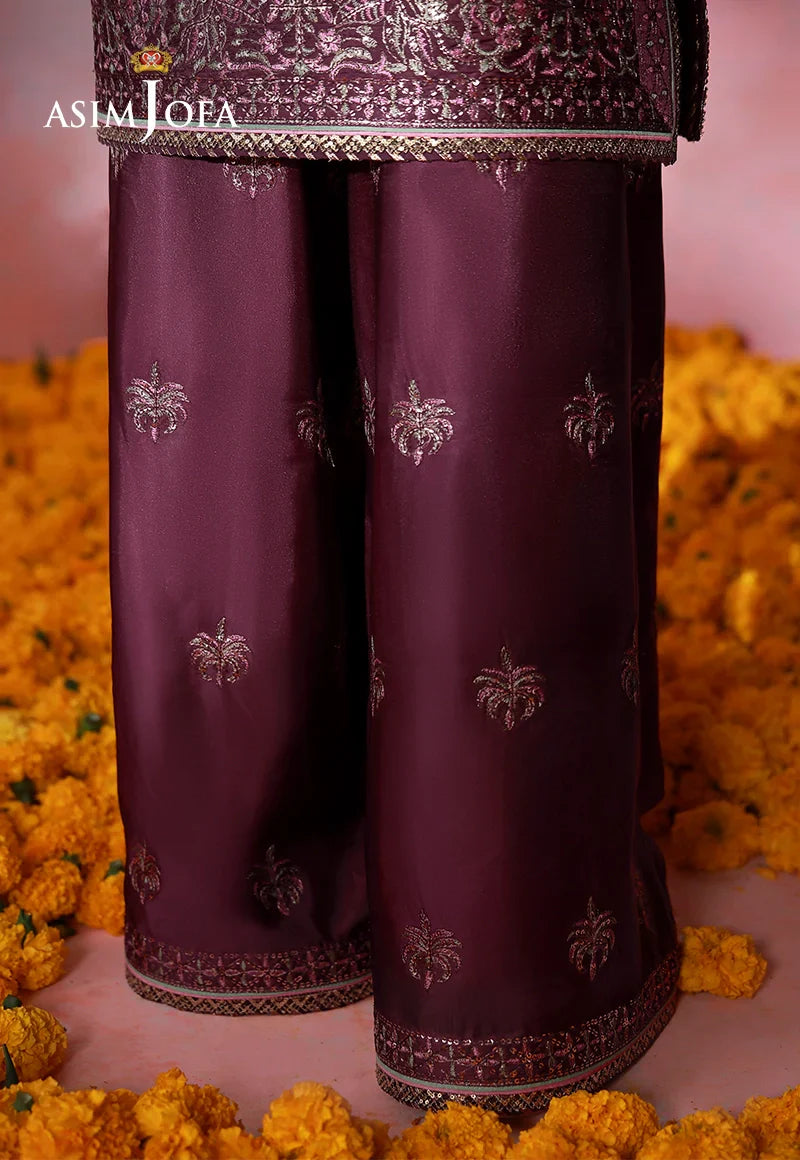 Asim Jofa | Festive Collection 26 | AJULFI-03 Embroidered Charmeuse Silk  3 Pcs