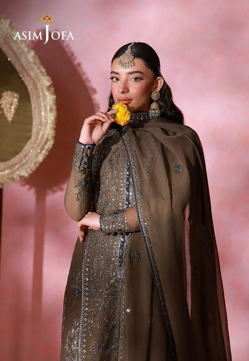 Asim Jofa | Festive Collection 26 | AJULFI-04 Embroidered Chiffon 3 Pcs