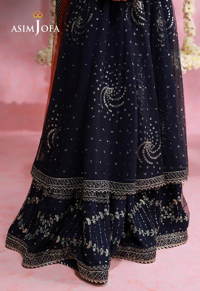 Asim Jofa | Festive Collection 26 | AJULFI-05 Embroidered Chiffon 3 Pcs