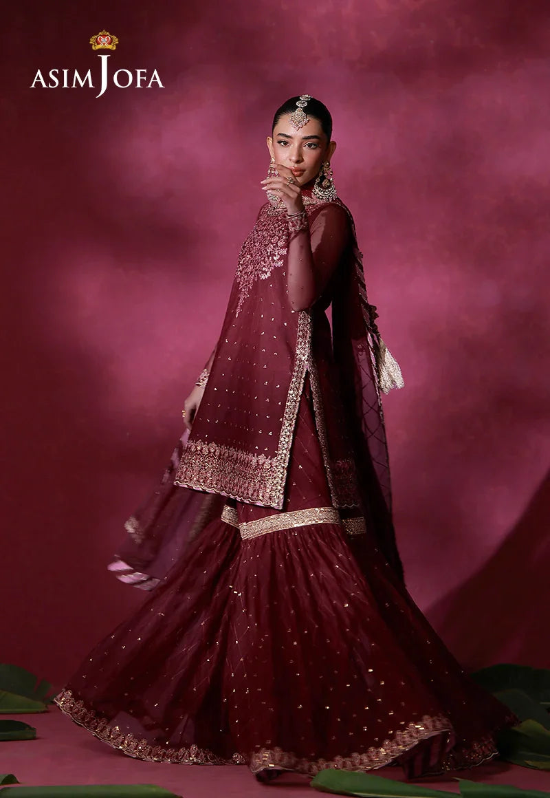 Asim Jofa | Festive Collection 26 | AJULFI-06 Embroidered Net  3 Pcs