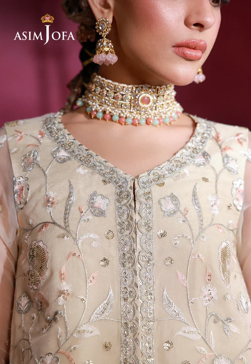 Asim Jofa | Festive Collection 26 | AJULFI-08 Embroidered Organza 3 Pcs