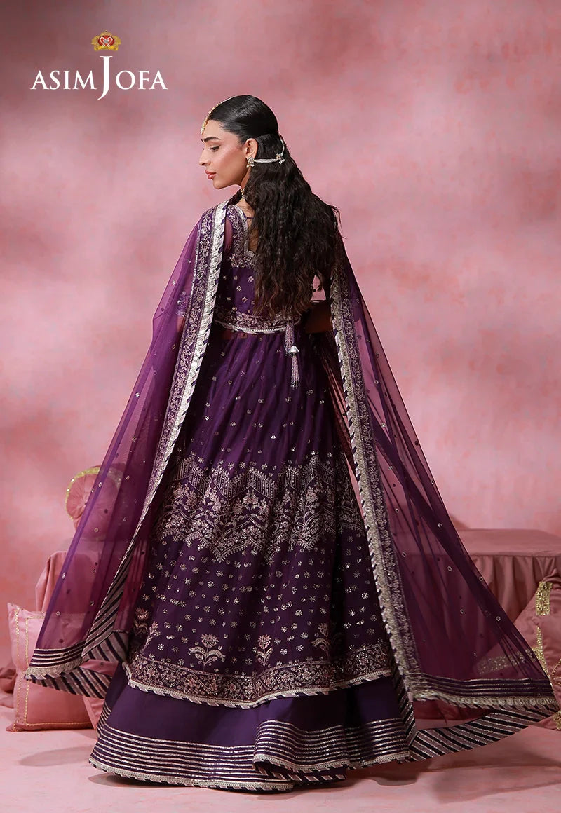 Asim Jofa | Festive Collection 26 | AJULFI-09 Embroidered Net 2 Pcs