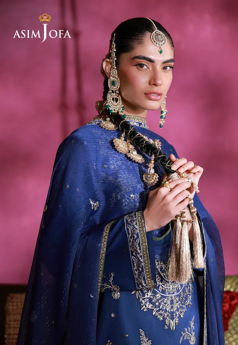 Asim Jofa | Festive Collection 26 | AJULFI-10 Embroidered Raw Silk 3 Pcs