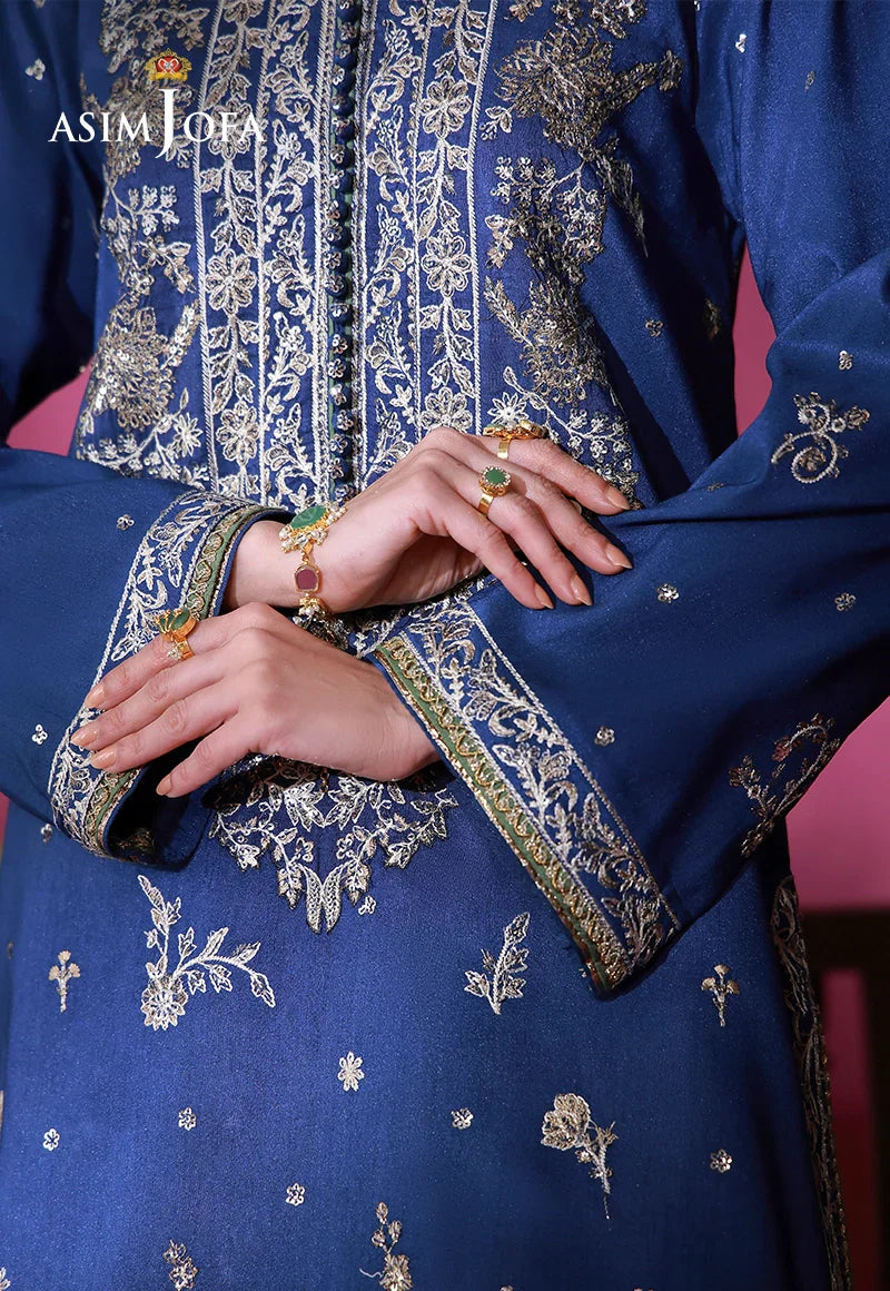 Asim Jofa | Festive Collection 26 | AJULFI-10 Embroidered Raw Silk 3 Pcs