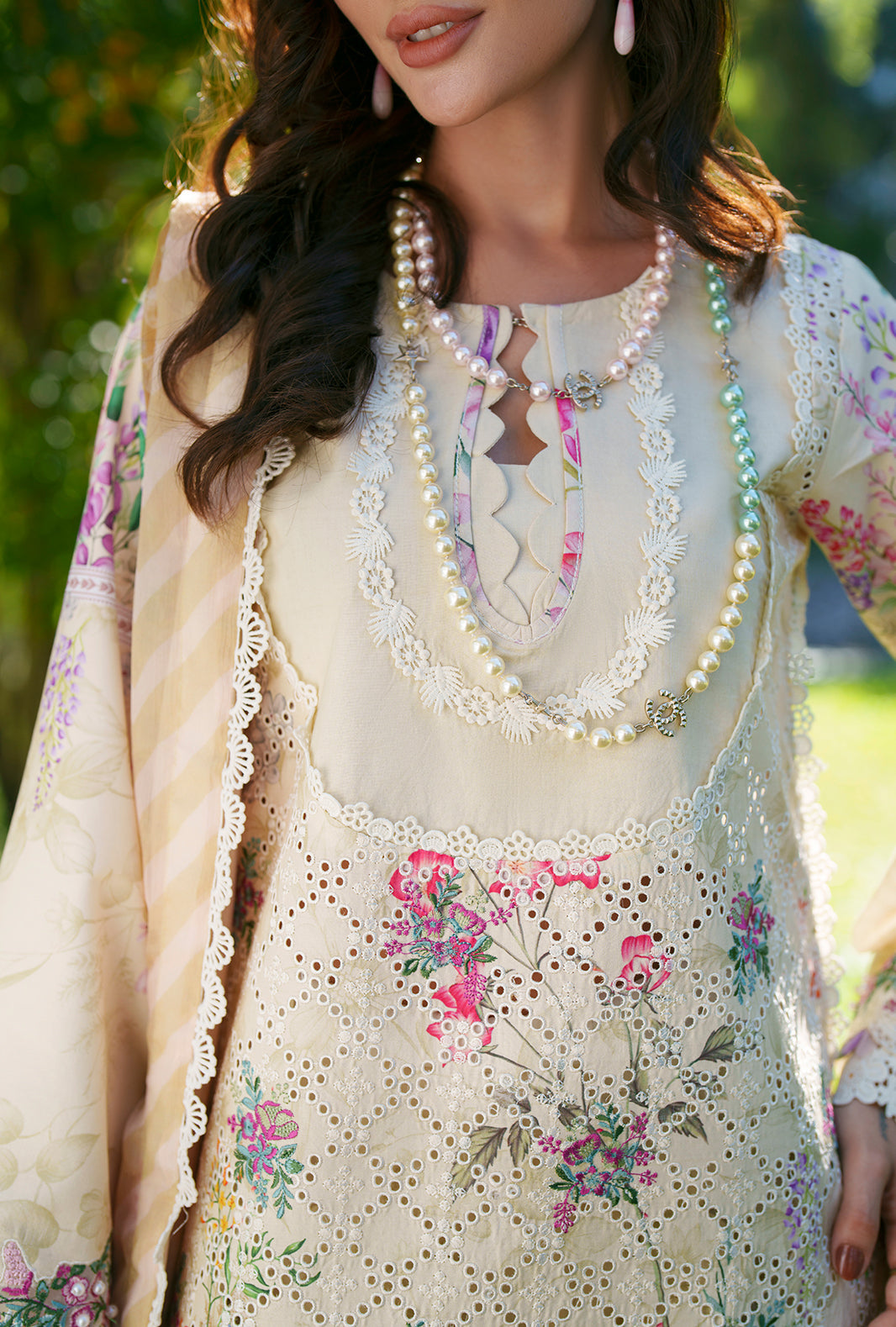 AJR Couture | Printed Chikankari 26 | Lila