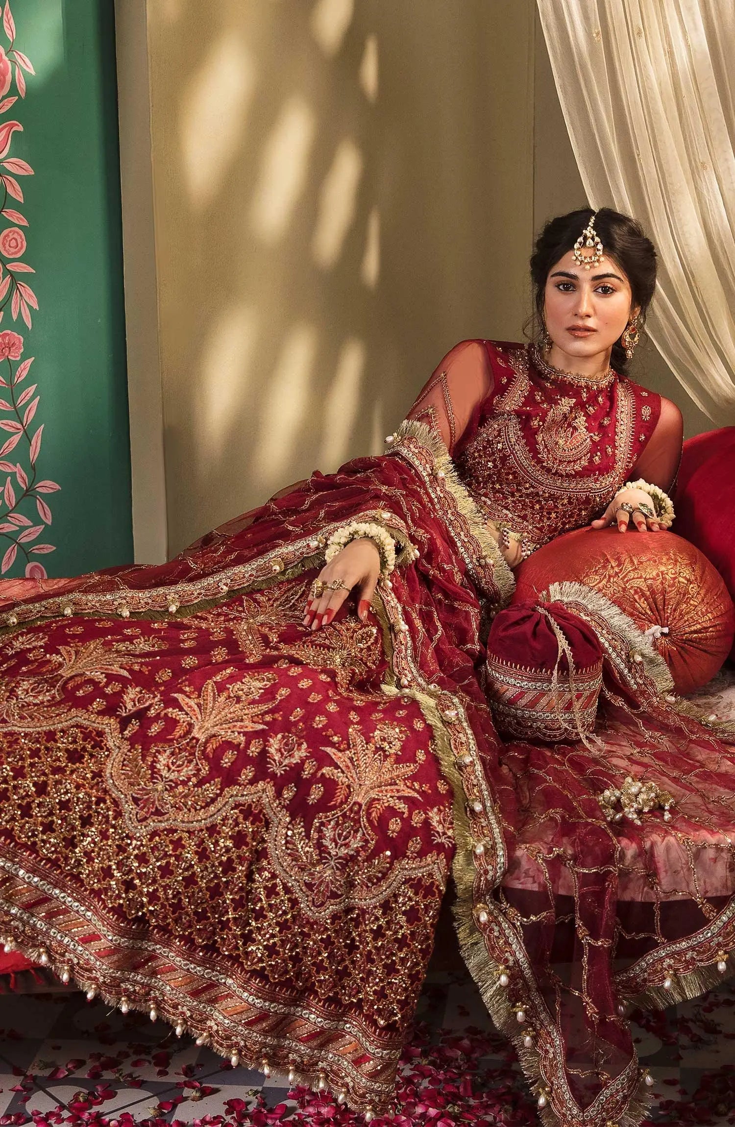 Zarin by Eleshia Unstitched Embroidered Net 3Pc Suit - ASHMIZA - House Of Anaya