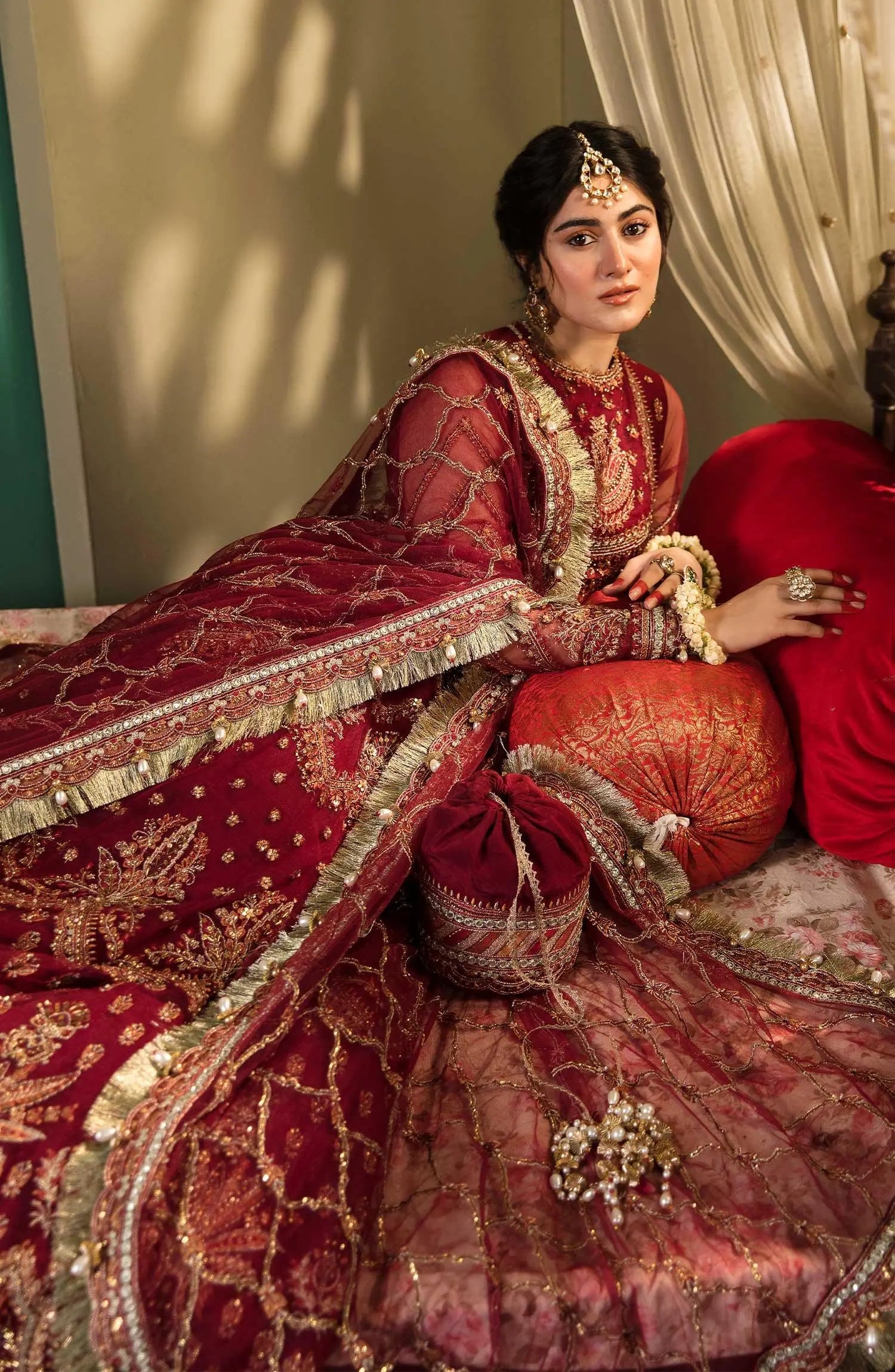 Zarin by Eleshia Unstitched Embroidered Net 3Pc Suit - ASHMIZA - House Of Anaya