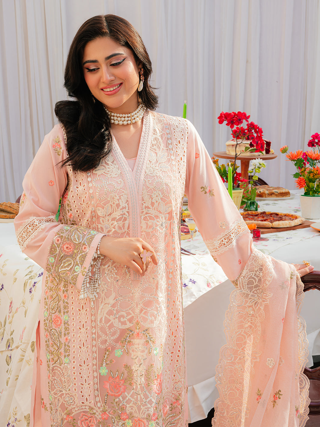 Mahnur | Allenura Luxury Lawn 24 | AZURE - Riwayat-e-Khas