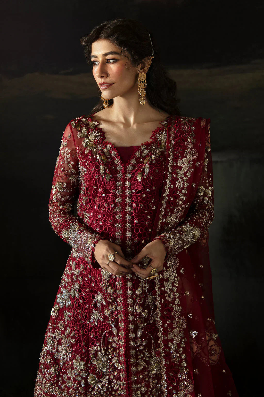 Hayat by Afrozeh Embroidered Organza 3Pc Suit AFH-24-07 ABEER