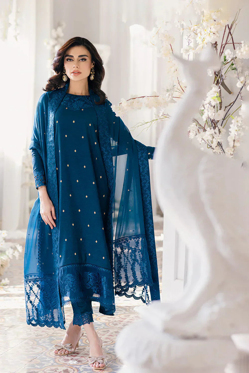 Azure | Ensembles Embroidered Formals | Aegean Breeze - Riwayat-e-Khas