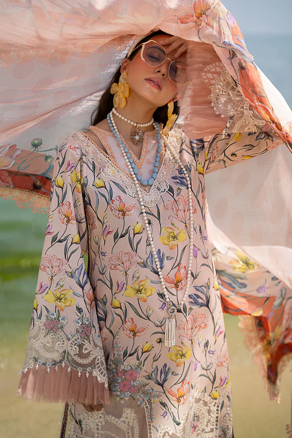 AJR Couture | Alif Signature Luxury Lawn 24 | Blooming - House Of Anaya