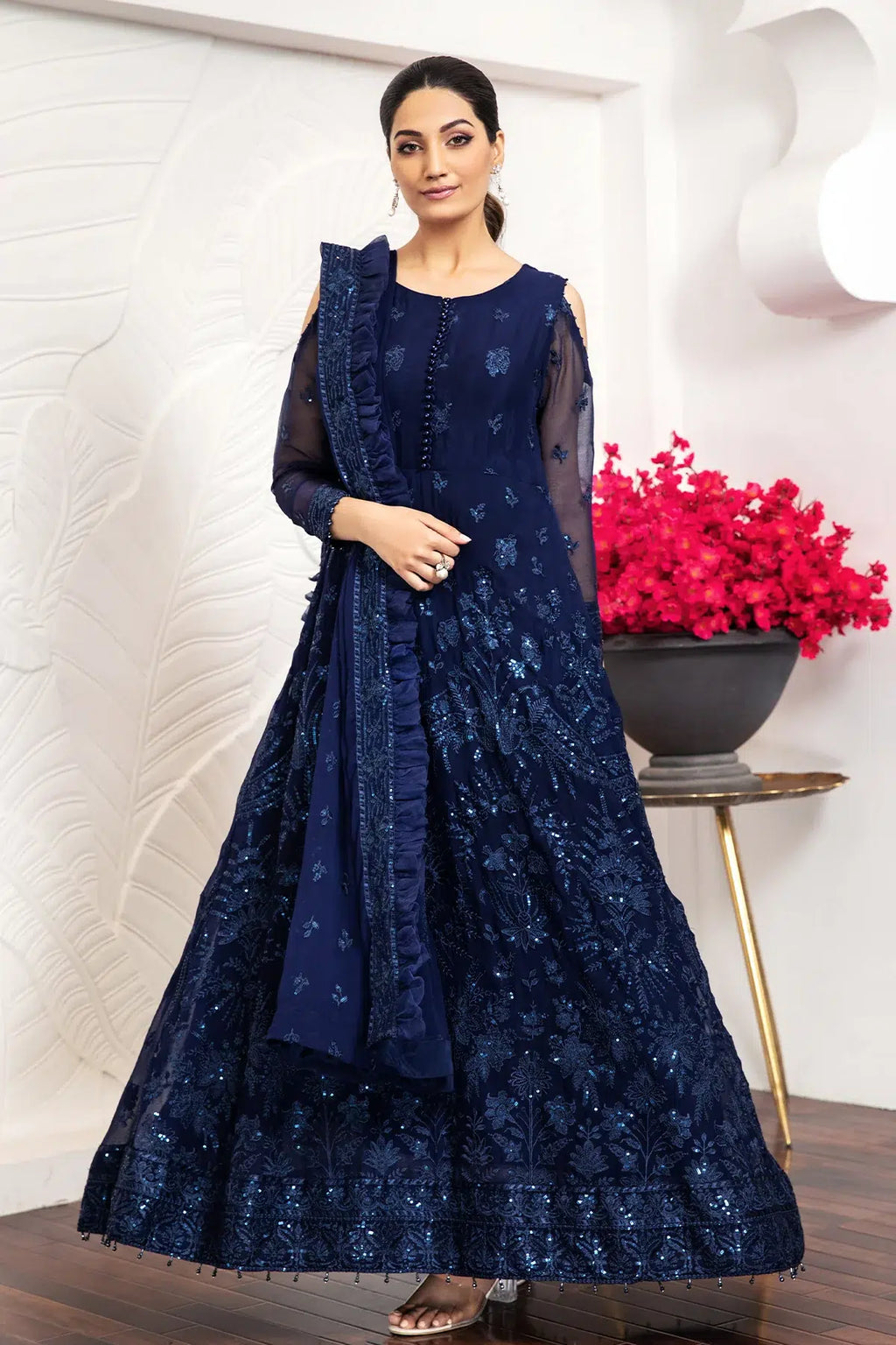 Alizeh | Formals Collection | Glace Blue - House Of Anaya