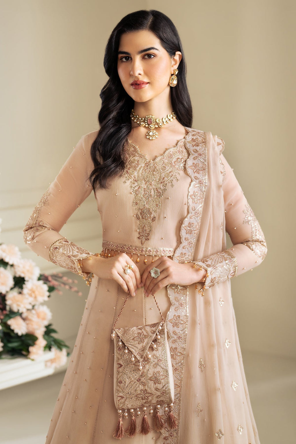 Alizeh | Selene Luxury Chiffon Collection 25 | AF-PS-8004-Lotus - House Of Anaya