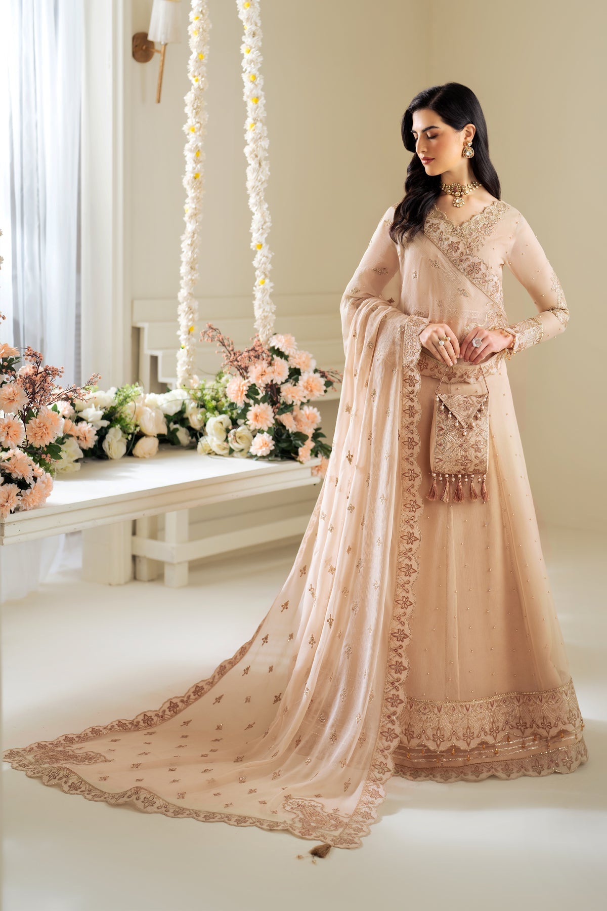 Alizeh | Selene Luxury Chiffon Collection 25 | AF-PS-8004-Lotus - House Of Anaya