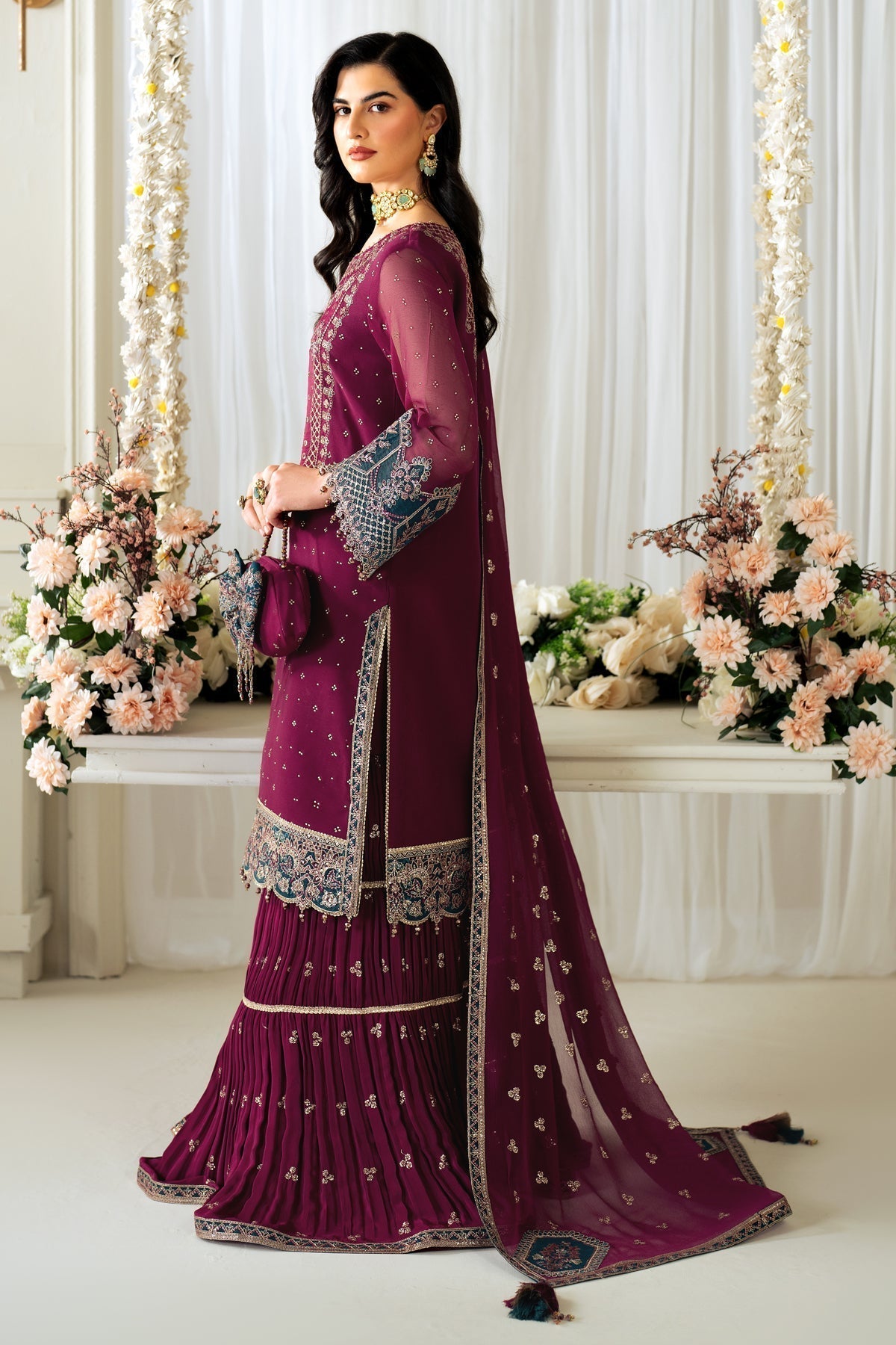 Alizeh | Selene Luxury Chiffon Collection 25 | AF-PS-8001-Rosie - House Of Anaya