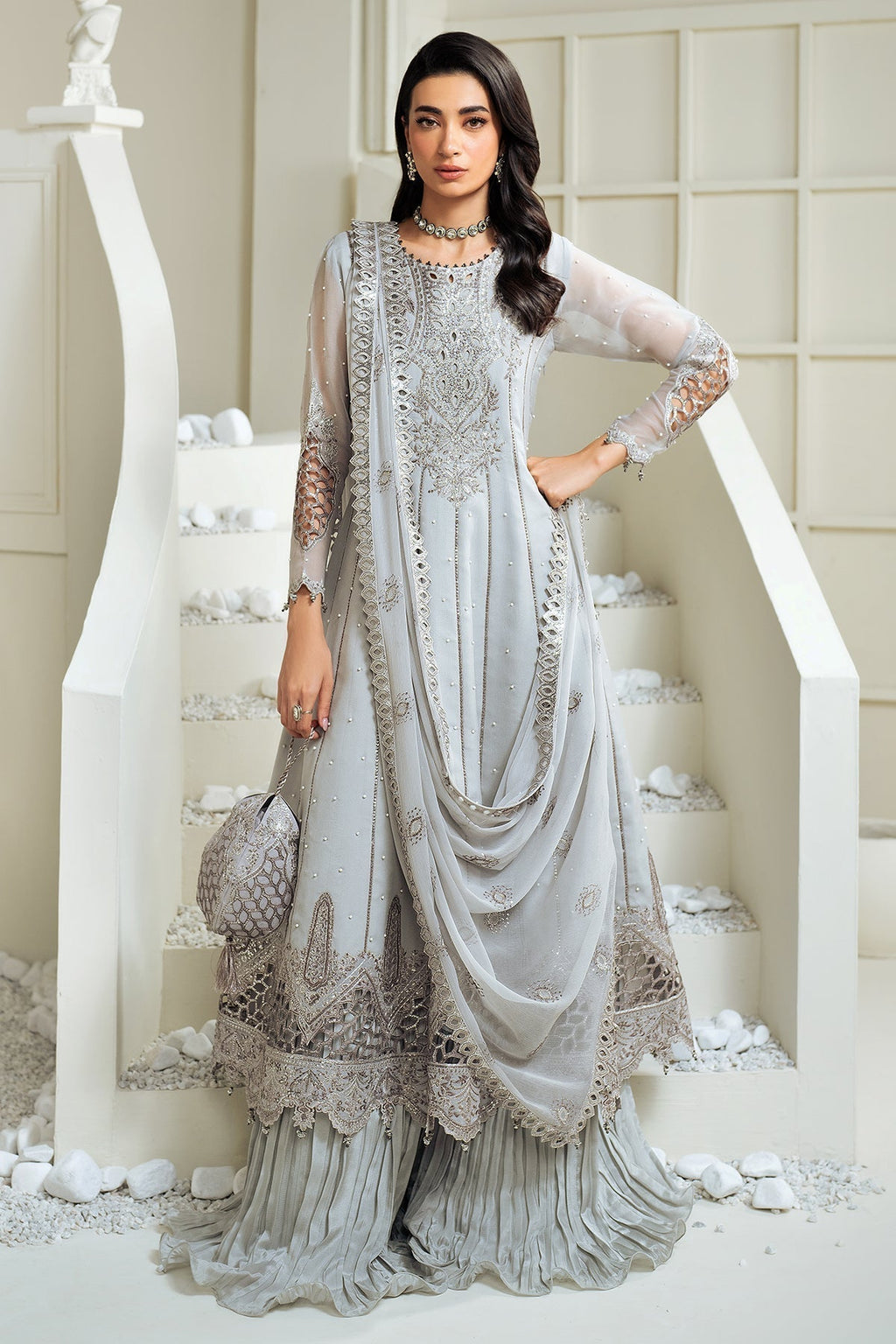 Alizeh | Selene Luxury Chiffon Collection 25 | AF-PS-8002-Luna - Riwayat-e-Khas