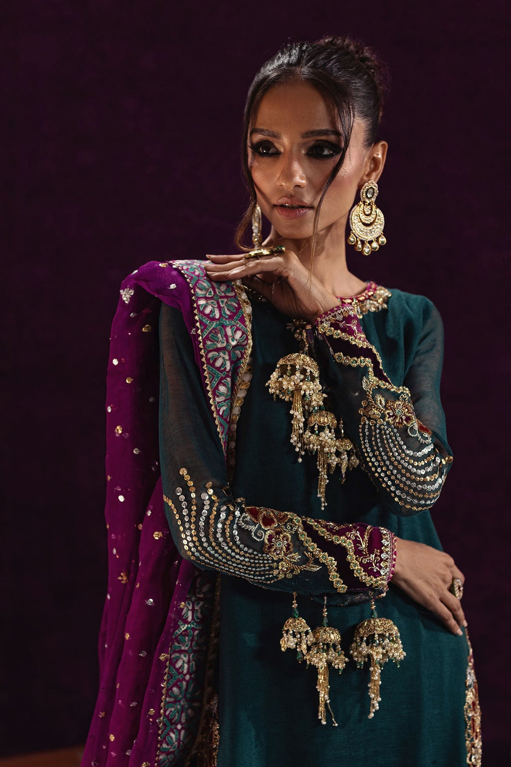 Annus Abrar | Mirha Winter Velour | Lila