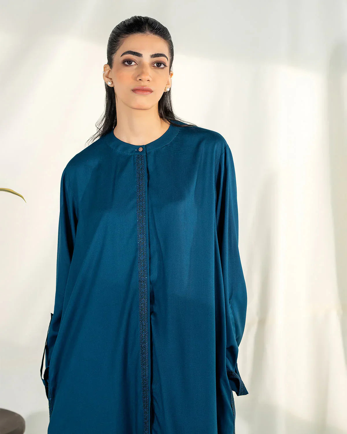 Zevk | Winter flavour Kaftan | AQUA TEAL