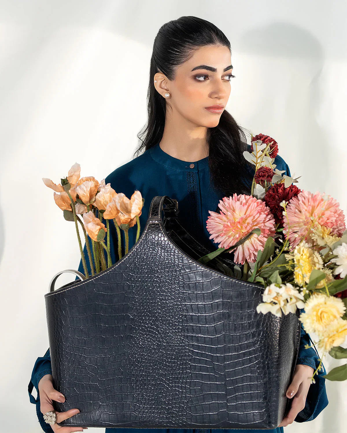 Zevk | Winter flavour Kaftan | AQUA TEAL