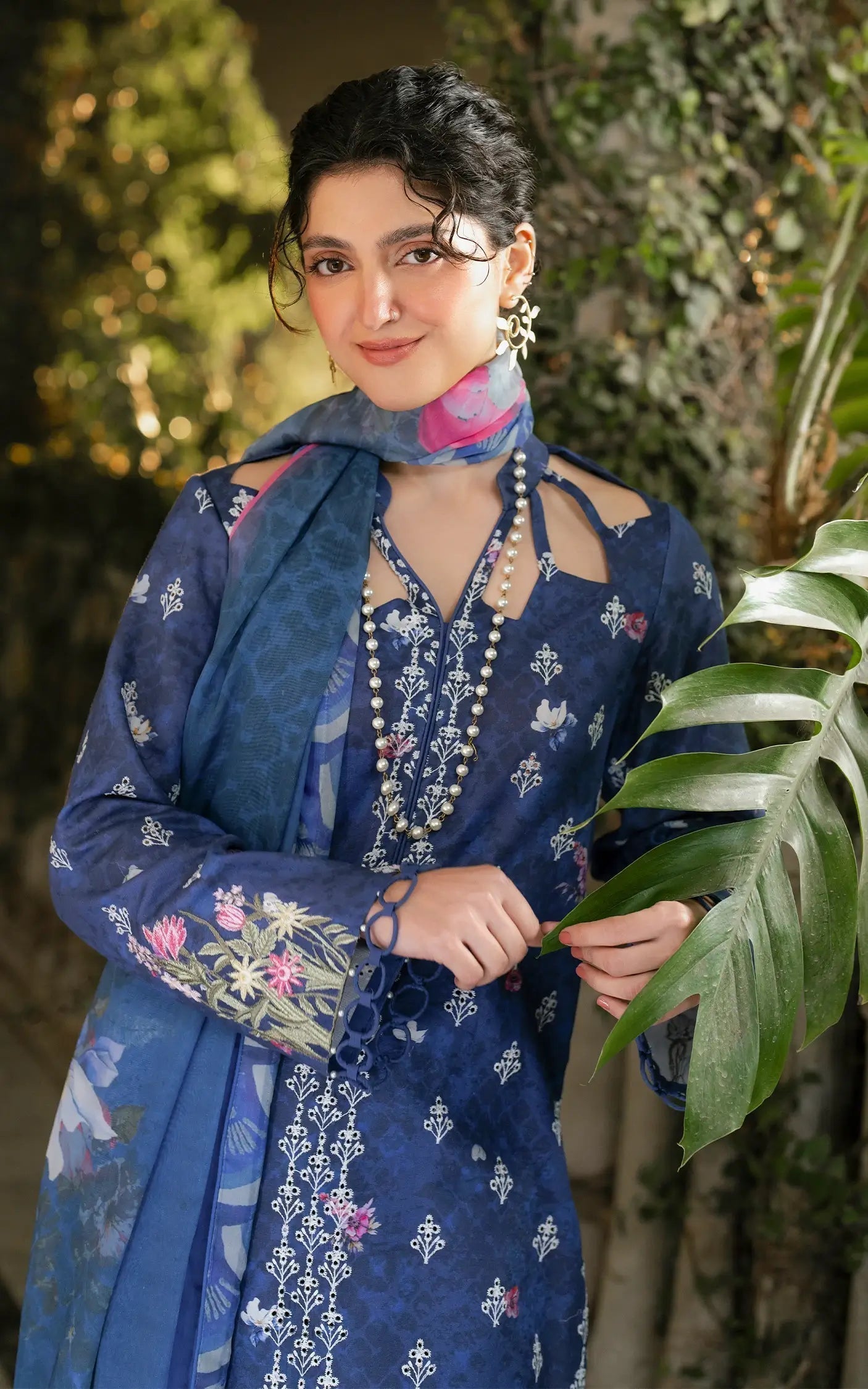 Asifa and Nabeel | Gulkari Summer 25 | Azure Whisper (GKL-05) - Riwayat-e-Khas