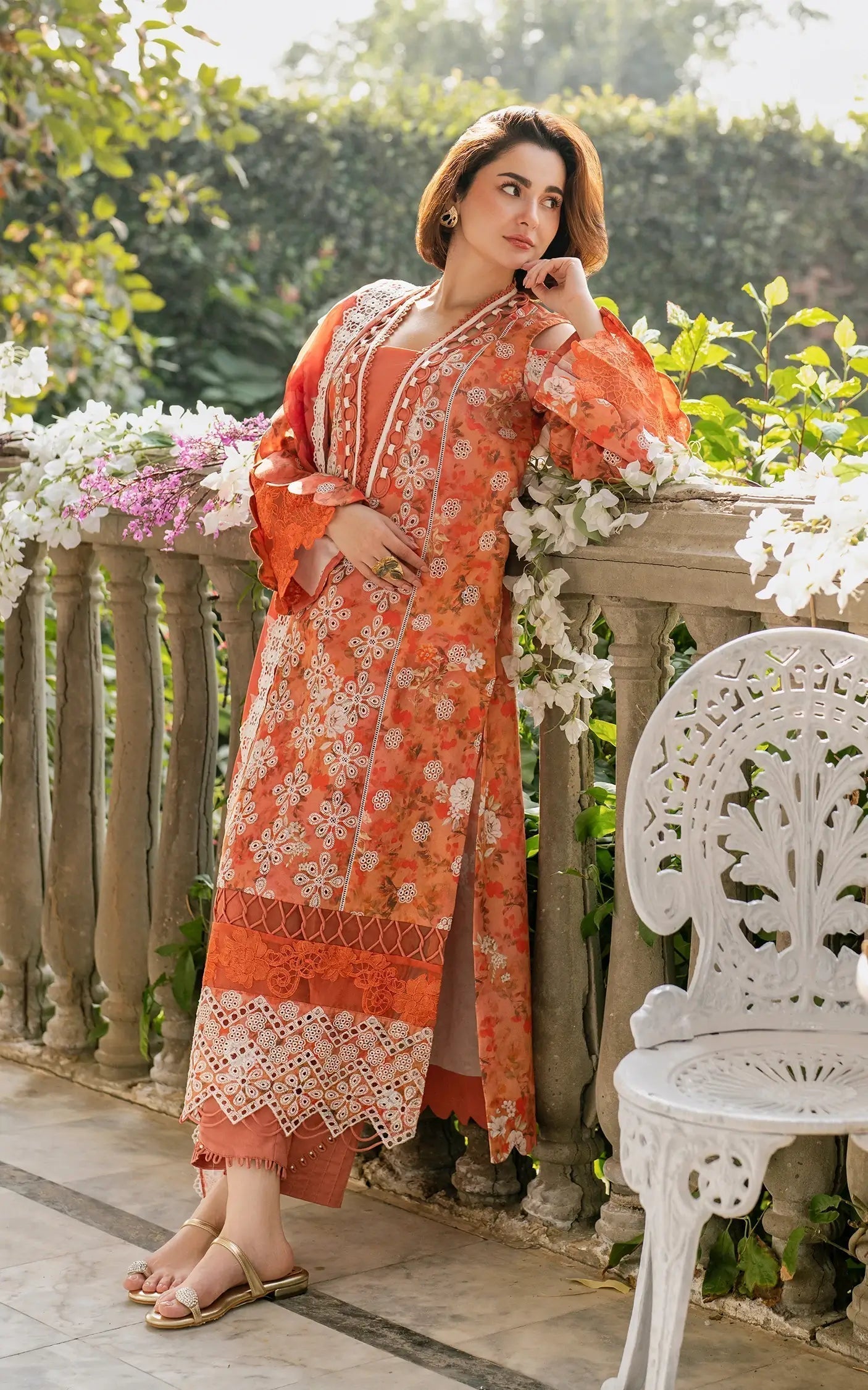 Asifa and Nabeel | Gulkari Summer 25 | Citrus Glow (GKL-08) - Riwayat-e-Khas