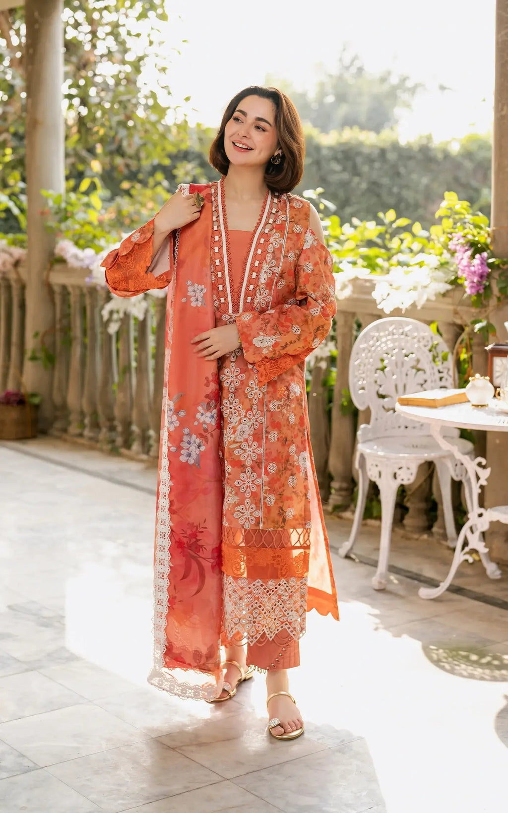 Asifa and Nabeel | Gulkari Summer 25 | Citrus Glow (GKL-08) - Riwayat-e-Khas