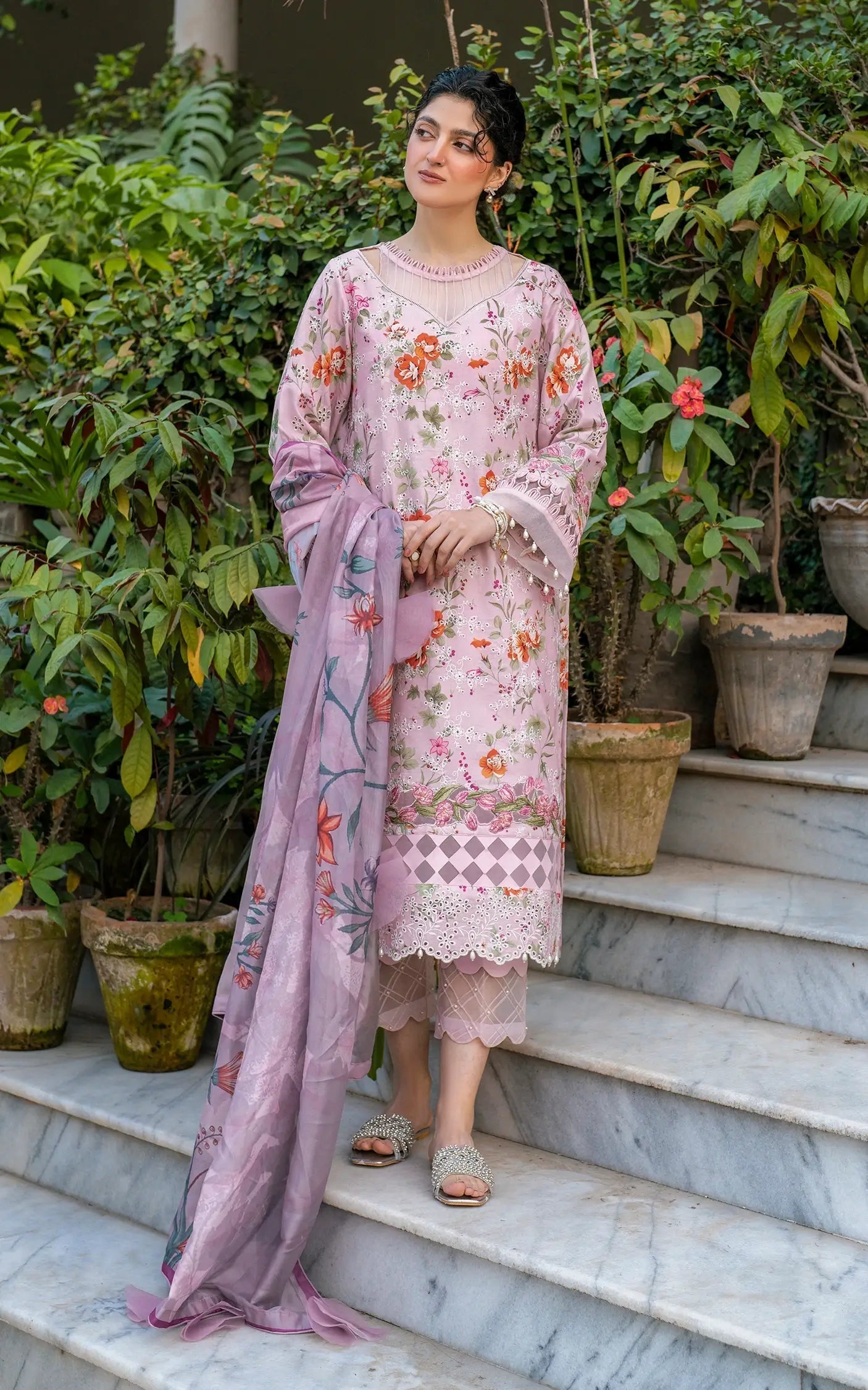 Asifa and Nabeel | Gulkari Summer 25 | Blossom Zephyr (GKL-09) - Riwayat-e-Khas